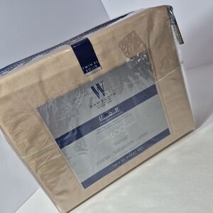 Wamsutta Sheets & 1 Pillowcase Standard Taupe 500 Thread Count 100% Pima Cotton
